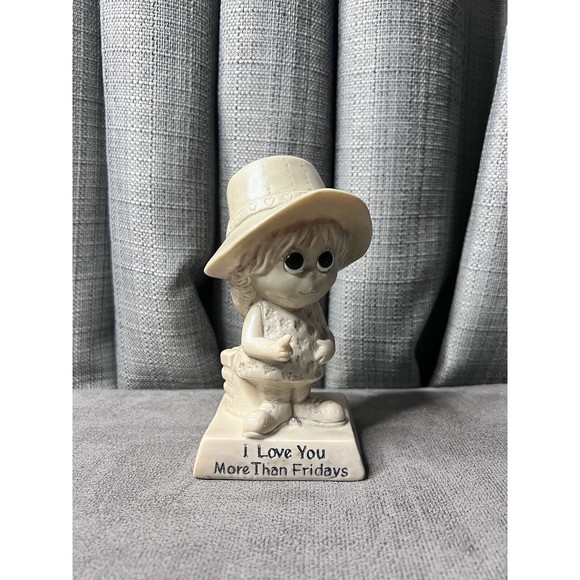 Russ Sillisculpt Figurine Desk Shelf I Love You More Than Fridays Googly Eyes 6” - Picture 2 of 8